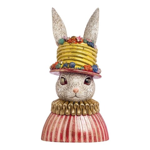 BUSTO CONIGLIO RESINA CM.26x19x50